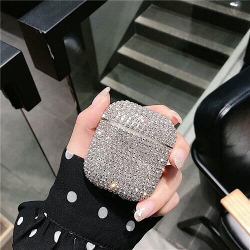 For Apple Airpods Pro 3 Case Luxury Bling Diamond Earphone Case Rhinestone Earbuds Cover for AirPods 1 2 Headset Crystal Bag