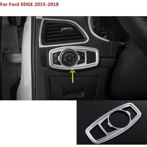 For Ford EDGE 2015 2016 2017 2018 car detector styling cover front fog light switch inner Trim frame lamp panel 1pcs