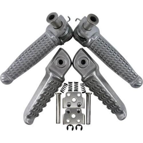 For Kawasaki Ninja Z750 Z800 Z1000 SX ER6F Motorcycle New Front&Rear Footrests Foot Pegs Black/Chrome Foot Rest Footpegs