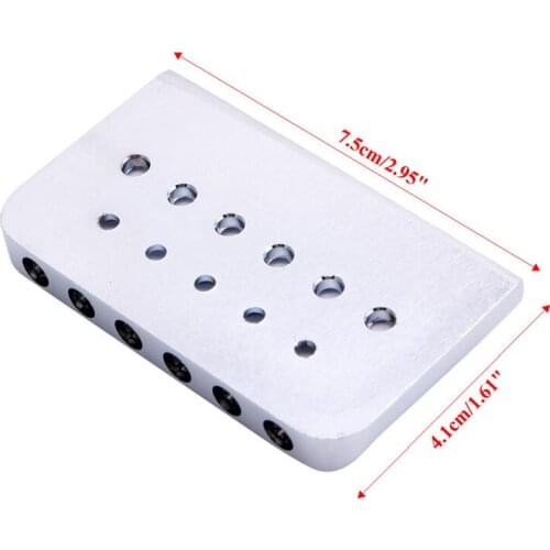 Chrome Electric Guitar Hardtail Top Load Bridge 6 String Fixed Hard Tail Parts W8EE