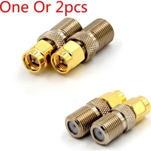 1pc/2pcs RF coaxial coax adapter F Type Female Jack to SMA Male Plug Straight F connector to SMA Connector