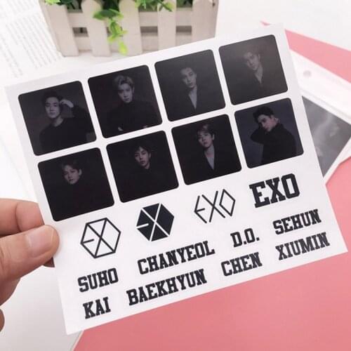 KPOP EXO PLANET 5 Five Tour Concert CHANYEOL D.O. BAEKHYUN SEHUN LAY SUHO XIUMIN Transparent Stickers Sticking Figures New