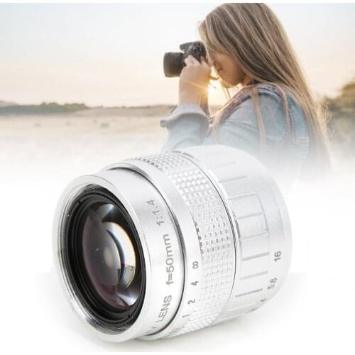Lentille 50mm F1.4 C Mount Lens Used with Adapter Ring for Olympus M4/3,Canon, for Fuji,Sony mirrorless camera Large Aperture Le