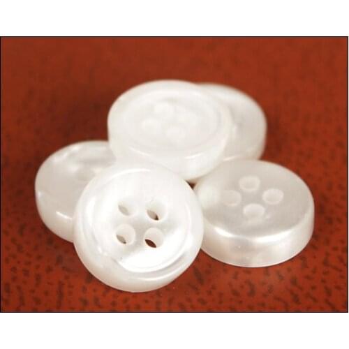 10000pcs Customized design Pearl Effect 4 Hole Round Sewing Shirt Craft Resin Buttons Sizes 9mm & 11mm