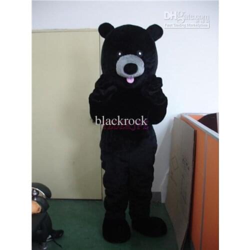 Hot selling Cute Adult cute Hot high quality accept custom cute Black Bear Mascot Costume Animal Fancy Dress