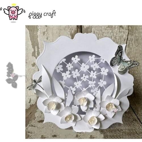 Piggy Craft metal cutting dies cut die mold Flower petal decoration Scrapbook paper craft knife mould blade punch stencils dies