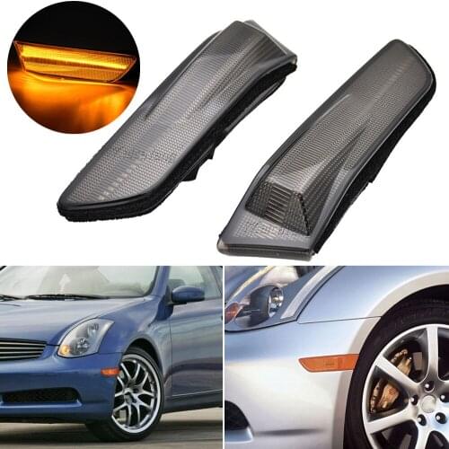 Flashing Indicator Turn Signal Lamp LED Side Marker Light For Infiniti G35 2D Coupe Nissan Skyline 350GT IN2551108 IN2551109
