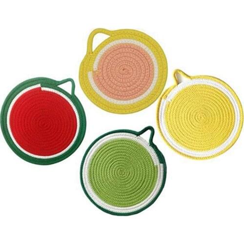 4PCS Pot Holders Set Kitchen Trivets, Cotton Potholders for Hot Pots and Pans, Stylish Coasters Hot Pads Mat for Cooking