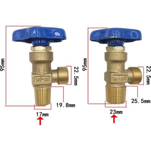 Small Argon Gas Cylinder Valve Cylinder Head Assembly Small Teeth and Big Teeth Explosion-proof Regulator WP-15