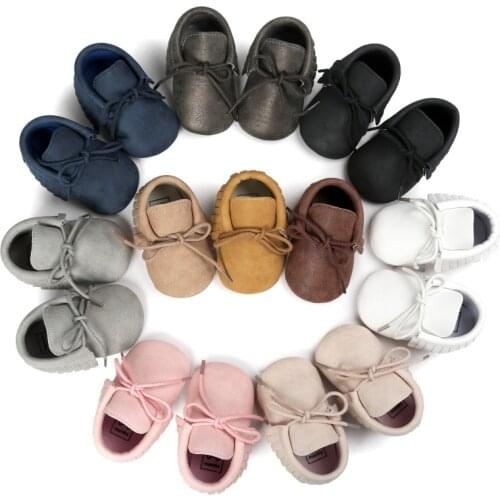 Bobora Newborn Baby Girl PU Leather Shoes First Walkers Kids Infant Baby Soft Sole Anti-slip Crib Shoes