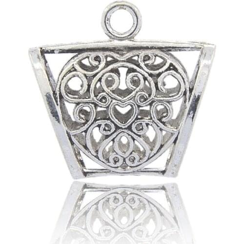 37x39x16mm Scarf Pendant Making Tibetan Alloy DIY Hanger Link Large Bail Bead Tube Heart Golden/Antique Bronze/Silver Color