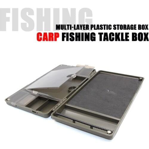 Fishing Rig Board Box Terminal Tackle System Carp Swivels Hooks Storage System Tackle Bait Multi-grid Case Large-capacity