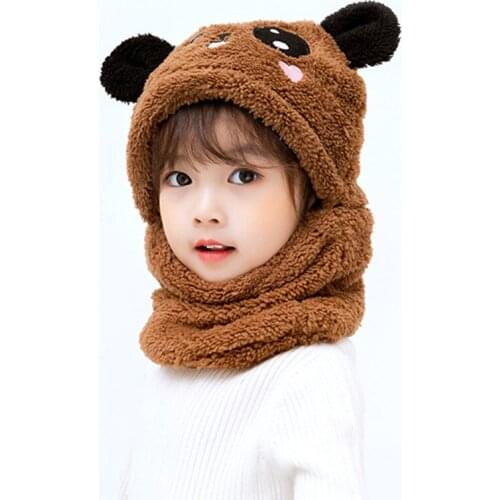 Fashion Baby Hat Boy Newborn Photography Props Accessories Childrens Velvet Cap Panda Ears Girls Autumn Warm Scarf Set Women