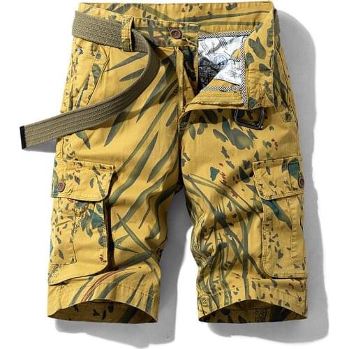 New Military Cargo Shorts Men Summer Camouflage Pure Cotton Brand Clothing Comfortable Men Tactical Camo Cargo Shorts 28-38