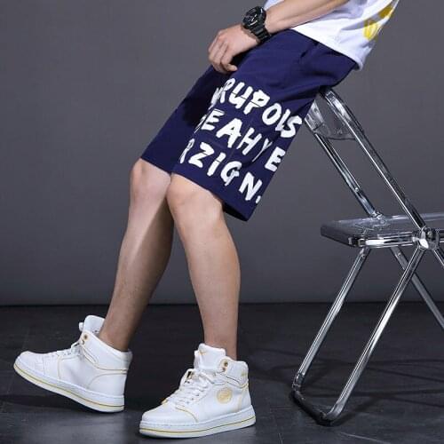 Loose Basketball Board Sweat Shorts Casual Pants Five-point Pants Male Printed Letters Wild Sports Pants Summer Sweatpants Short