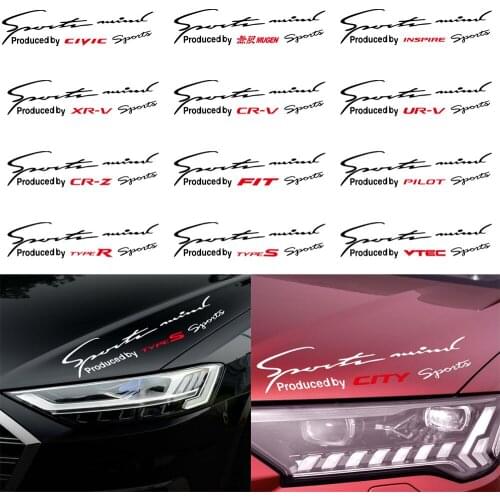 Car Light Eyebrow Decor Stickers Headlight Eyebrow Decal For Honda Mugen INSPIRE Fit Pilot Type R Type S VTEC DOHC Modulo Vezel