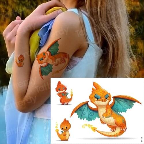 Temporary tattoo sticker kids tattoo color animals tattoos for children tatto water transfer magic dragon tatoo forest sea girl