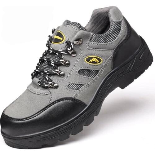 Safety Shoes Cap Steel Toe Safety Shoe Boots For Man Work Shoes Men Breathable Mesh Size 12 Footwear Wear-resistant GXZ027