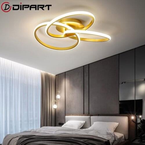 Gold Ceiling Lights For Living room Bedroom Aluminum Led Ceiling Lamp Fixtures New Nordic Kitchen Lamp Room Lighting plafonniers