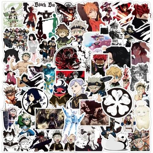 10/30/50PCS Japanese Anime Black Clover Stickers Aesthetics Laptop Motorcycle Guitar Phone Bike Car Anime Decal Kid Toy Gifts