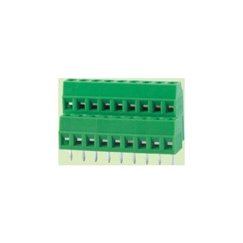 100 sets/lot 300V/10A 5.0mm PCB Universal Screw Terminal Block, High and Low 2 rows, KF128HL EG500B