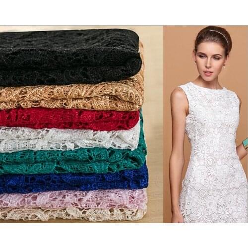 150cm*100cm 1pcs Hot France guipure swiss voile lace high quality jacquard water soluble lace Fabric for partying Wedding dress