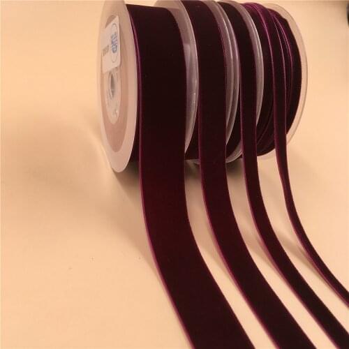6mm/9mm/15mm Burgundy Single Face Velvet Ribbon For Handmade Gift Bouquet Wrapping Supplies Home Party Decoration Christmas