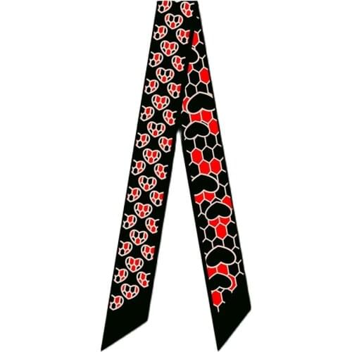 Brand Scarf Womens Small Silk Scarf Fashion Female Luxury Hair Accessories Headband Multifunctional Long Decorative Scarf Shawl