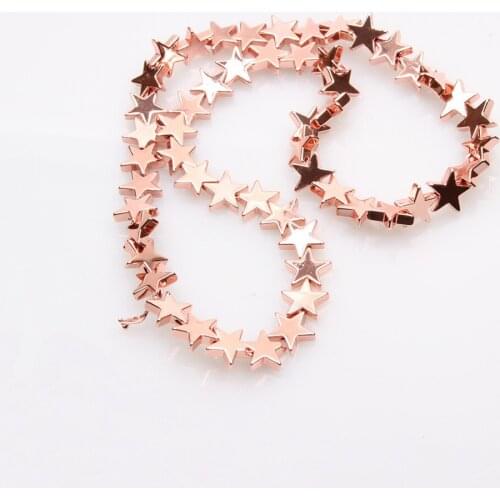 Natural Stone 10mm Hematite Non-magnetic Smooth Pentagram Star Loose Beads for Jewelry Making DIY Bracelet Necklace Accessories