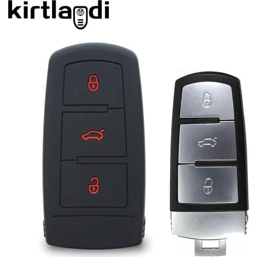 Car Key Case Key Cover for VW Volkswagen CC Passat CC B6 B7 SS B7L Maogotan B5 3C Holder 3 Button Silicone Key Fob Protection