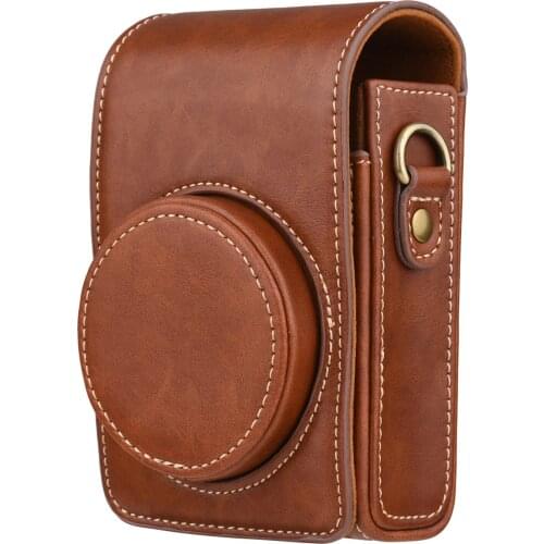 Portable Camera Case Carry Bag Synthetic Leather with Shoulder Strap for Sony RX100/RX100 II/RX100 III/RX100 IV/RX100V/RX100 VI