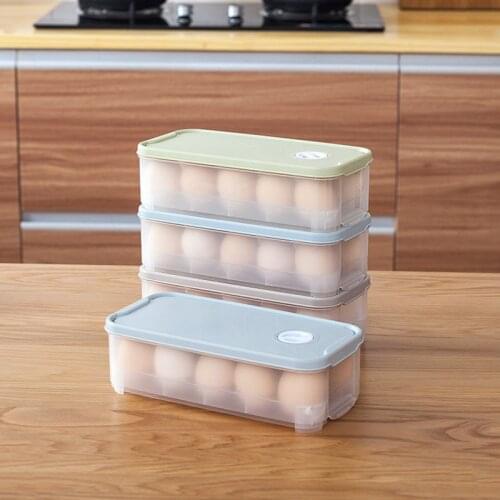 Egg Holder Storage Box With Compartment Storage Rack Portable Food Crisper Container Refrigerator Egg Case Kitchen Accessories