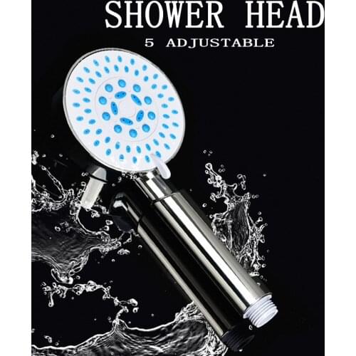 Bathroom High-Pressure Hand Shower Head High Quality 1PC 5 Level Adjustable Wall-Mounted Shower Head M#06