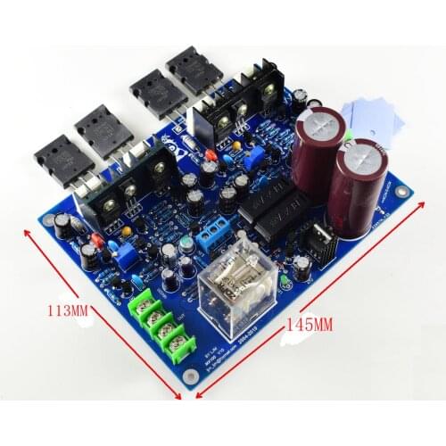 LJM MX100 A1943 TTC5200 Dual Channel Integrated AMP Amplifier Board w/Power Supply and Speaker Protection Board