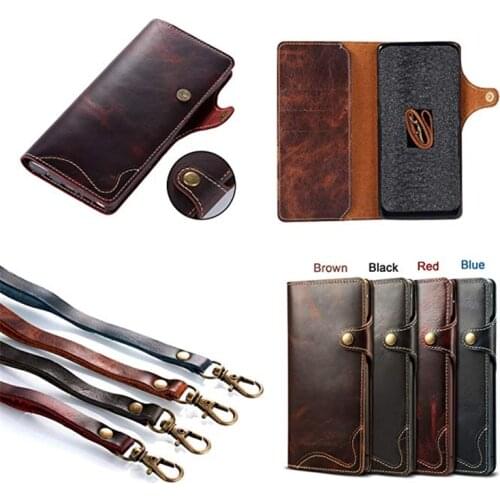 Natural Real Genuine Soft Leather Wallet Case For iPhone 11 Pro 11Pro Max Phone Funda Sleeve Bag Retro Vintage Flip Cover Clasp