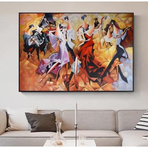 Abstract Banquet Sexy Lady Party Canvas Paintings On the Wall Art Posters And Prints Moden Dancers Canvas Picture For Lving Room