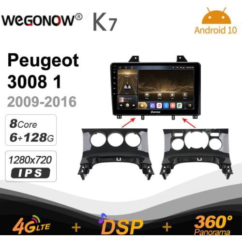 K7 Ownice 6G Ram 128G Rom Android 10.0 Car radio setero for Peugeot 3008 1 2009 - 2016 Auto Audio 360 Panorama Optical 5G Wifi