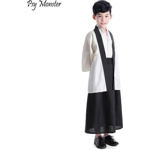 Japanese Style Suit for Boys Japanese Kimono Sets Children Clothes Samurai Clothing Girls Costumes Yamato National Clothes