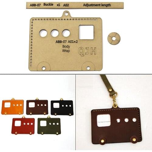 Fashion Leather ID Card Bag Kraft Paper Template Acrylic Pattern DIY Leather Acrylic Template Leather Supplies Pattern Tool