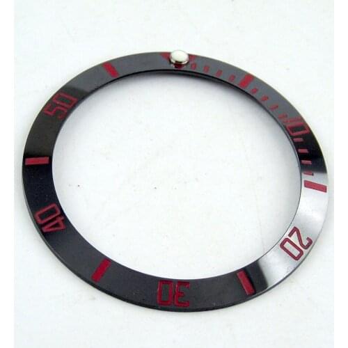 38mm black ceramics bezel re'd marks fit for 40mm SUB GMT mens watch-Q12