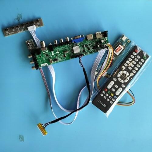 Kit For LM215WF1-TLE1 DVB-C AV screen Panel digital 1920X1080 30pin HDMI USB LVDS 2 CCFL controller board 21.5" LCD