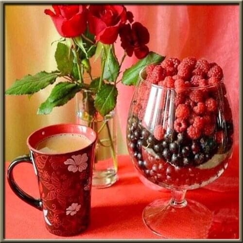 Flowers Rose Printed Fabric 11CT Cross Stitch Kit DIY Embroidery DMC Threads Handmade Knitting Sewing Hobby Gift Jewelry Decor