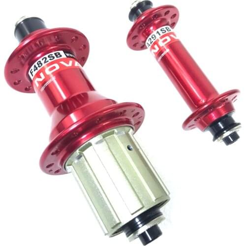 Novatec A291SB/F482SB 20/24H Road Bicycle Hubs Red O.L.D 100mm/130mm V Brake Sealed Bearing 2/4 Light Weight 76g/245g