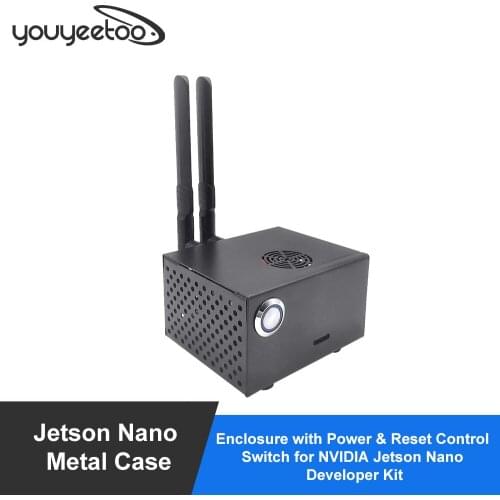 NVIDIA Jetson Nano Metal Case / Enclosure with Power & Reset Control Switch for NVIDIA Jetson Nano Developer Kit