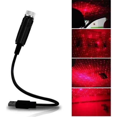 Car Roof Star Light Interior LED Starry Laser Atmosphere Ambient Projector USB Auto Decoration Night Home Decor Galaxy Lights