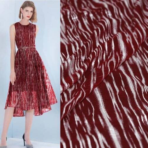 Pearlsilk Blue Clover Printed Crinkle Chiffon Silk Fabrics 100% Silk Materials Summer Dress The Sewig Cloth Freeshipping