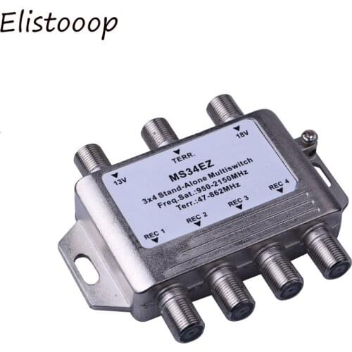 Satellite Antenna Cable TV Splitter MS34EZ 3x4 Satellite MultiSwitch FTA TV LNB Switch For Cascade satellite 3 in 4 Multiswitch