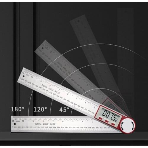LCD Meter Angle Inclinometer Ruler Stainless Steel Angle Gauge Digital Electron Goniometer Protractor Gauging Tools