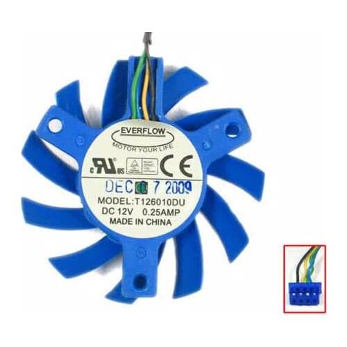 Everflow T126010DU Server Cooling Fan DC 12V 0.25A Dia. 55x10mm 4-wire