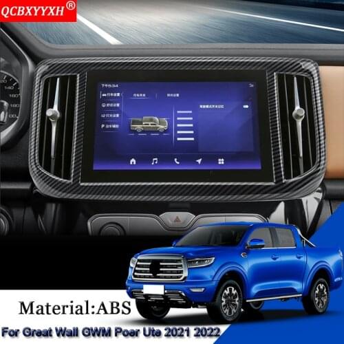 ABS Internal Stickers Auto GPS Navigation Decoration Frame Sequins Car Accessories For Great Wall Cannon GWM Poer Ute 2021 2022